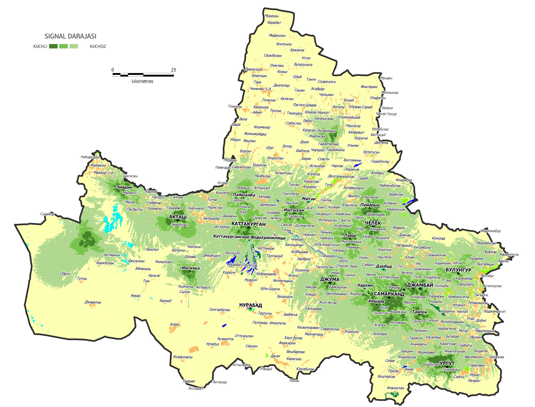 Карта самаркандский область